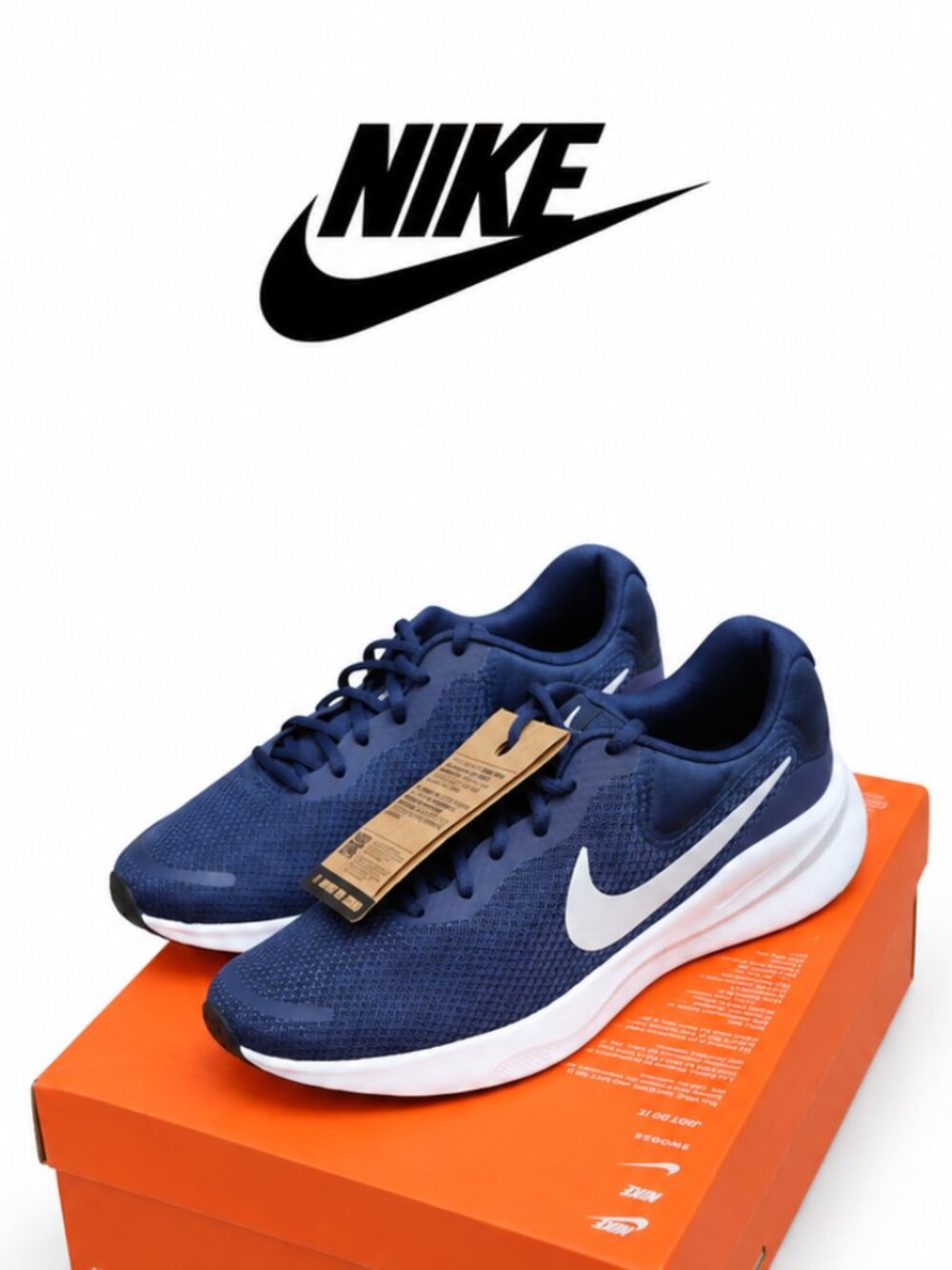 Nike Revolution 7 Mens 9.5 Womens 11 Midnight Navy Running Shoes FB2207-400